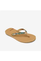 Teenslippers dames 550 lea bruin