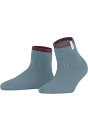 FALKE Cosy Plush gedessineerd wol alpaca sokken dames blauw maat 39 42