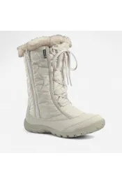 Warme en waterdichte snowboots sh500 voor meisjes wit